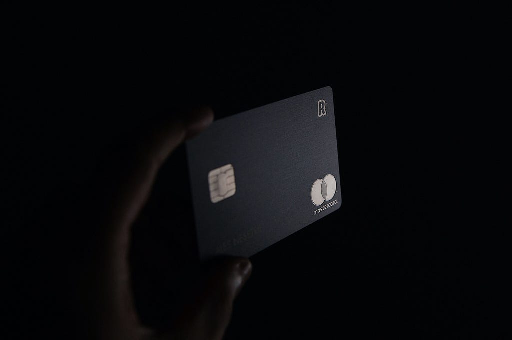 Black Bg With a Credit Card