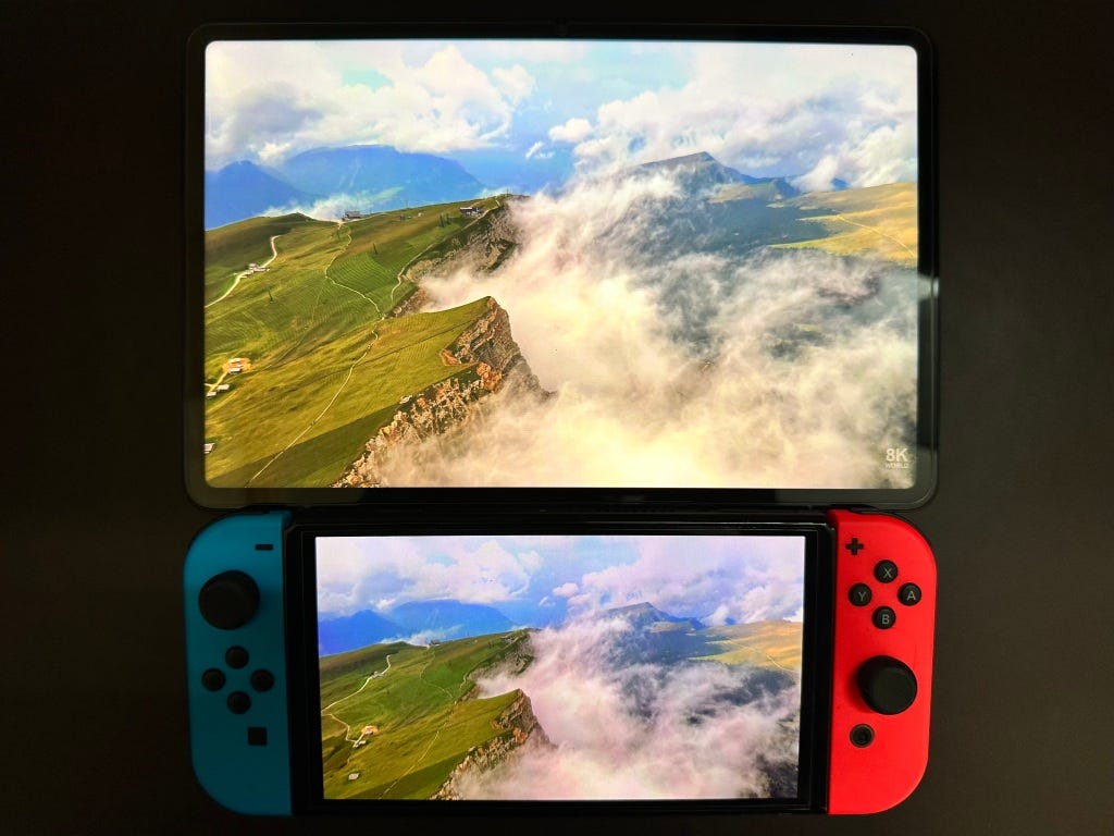 Video freeze compared between Pad 6 and Nintendo Switch OLED