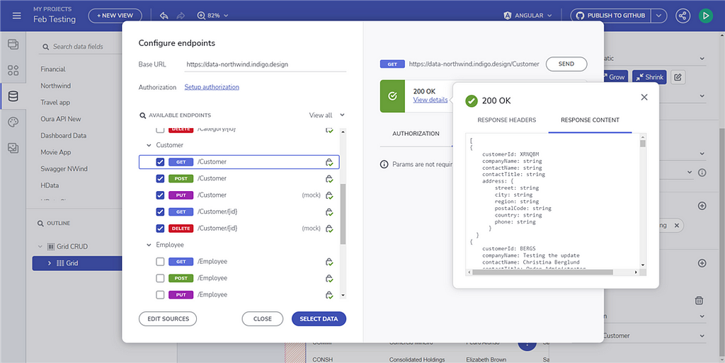 Grid CRUD Actions in App Builder