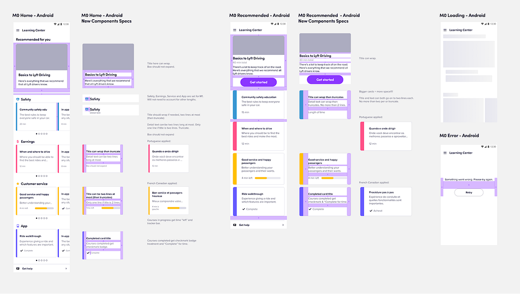 Platform-specific redlines are provided to Android engineering partners