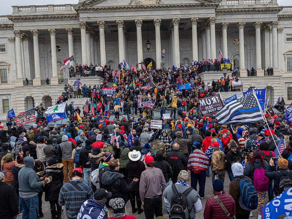 Riots at the US Capitol Building.