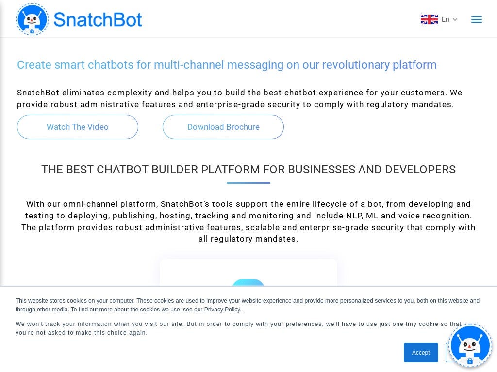 SnatchBot offers an omnichannel bot-building platform