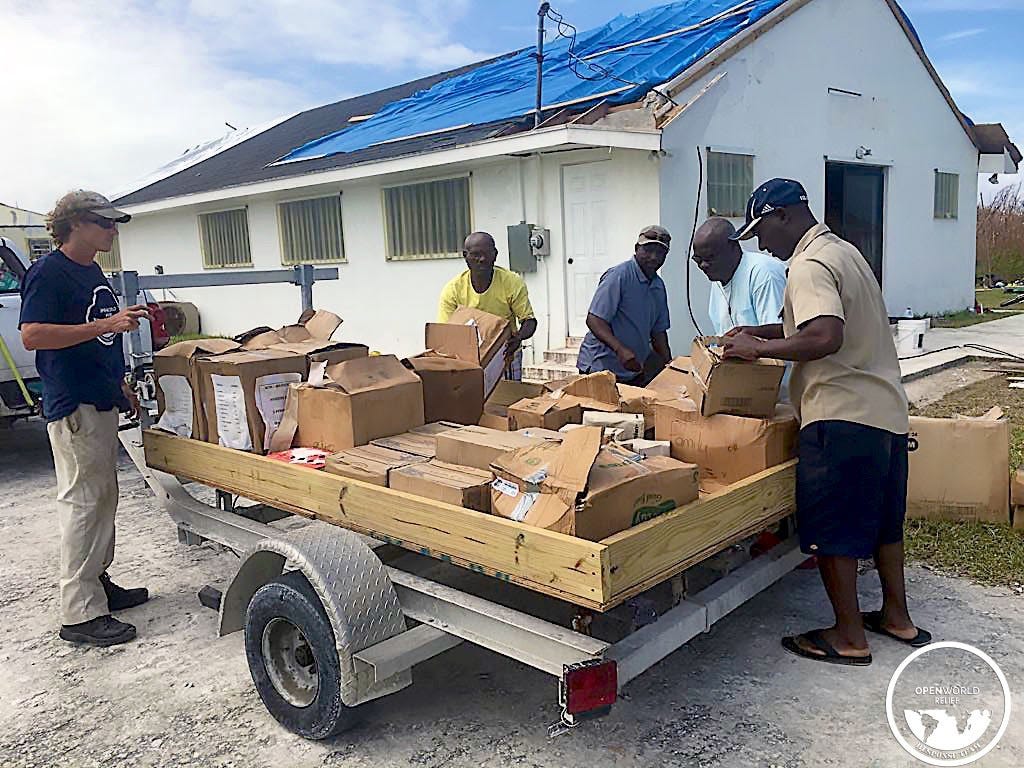 OpenWorld Relief donation delivery after 2019 Hurricane Dorian in The Bahamas