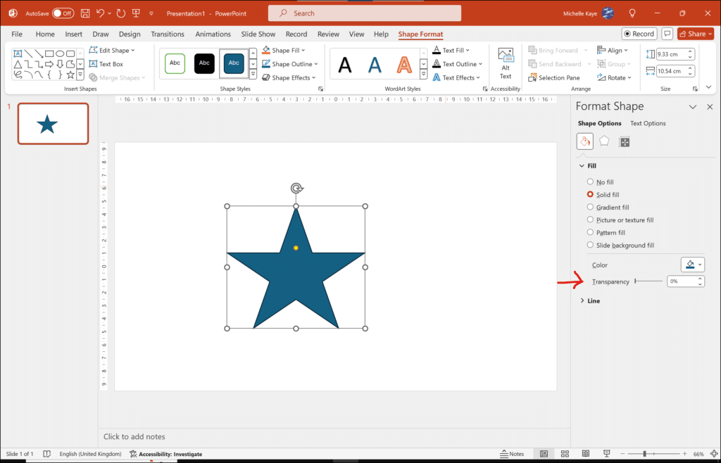 See right through things with a transparency option in PowerPoint