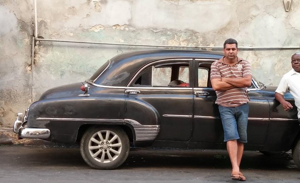 Cuban taxi driver photo by Jenifer Joy Madden