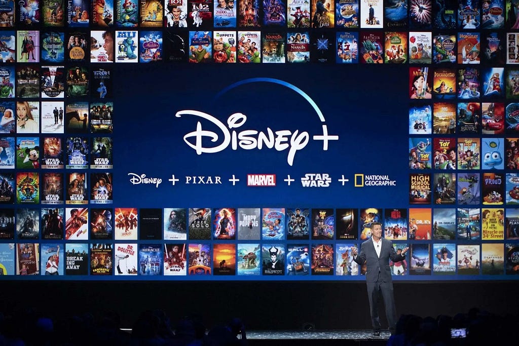 Image description: Disney+ screen showing different shows images which is hosted on Disney+ OTT platform