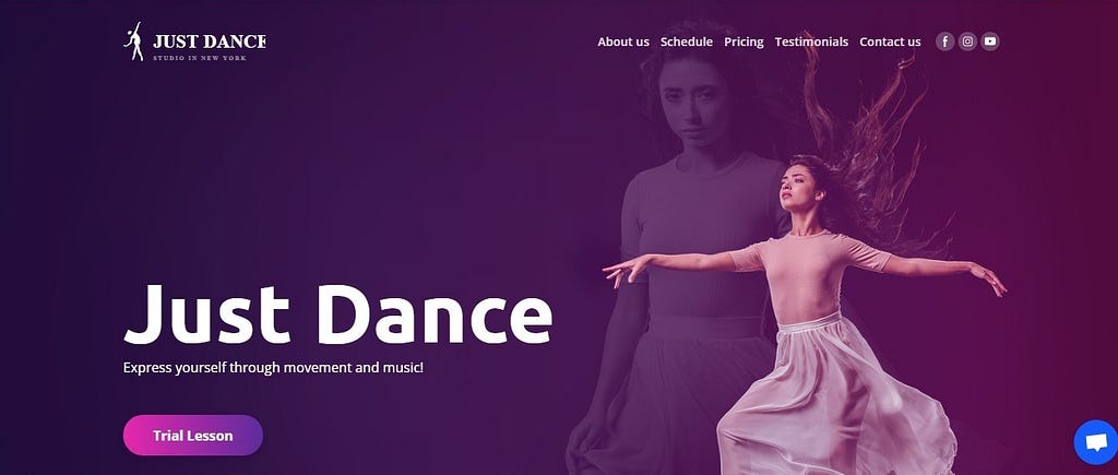 website template dance