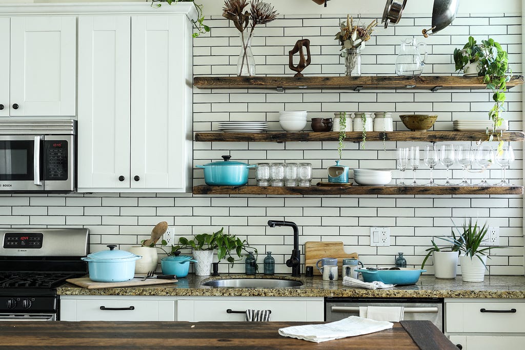 scene of an organized kitchen