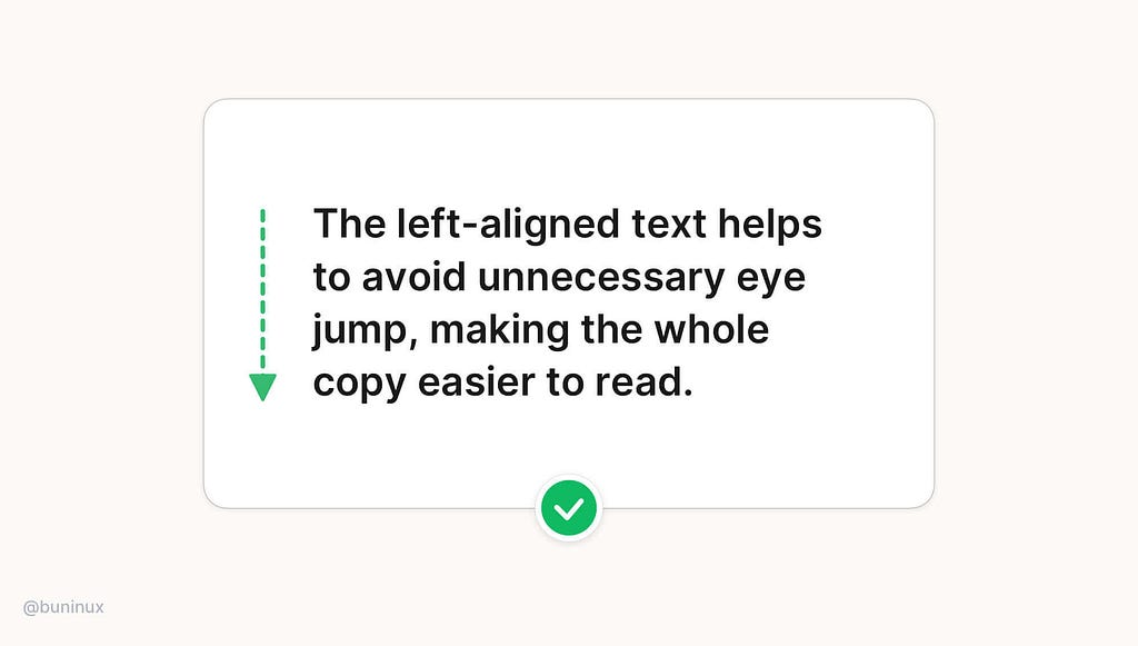 Always left-align long text