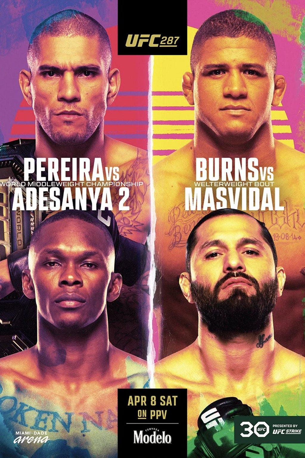 UFC 287: Pereira vs. Adesanya 2 (2023) | Poster