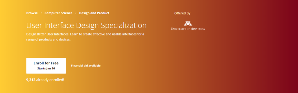 User Interface Design Specialization