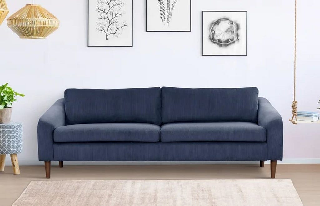 Lana 85" Round Arm Sofa from Mid in Mod