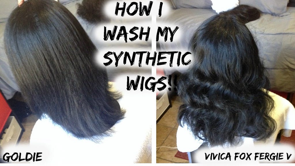 washing a synthetic wig