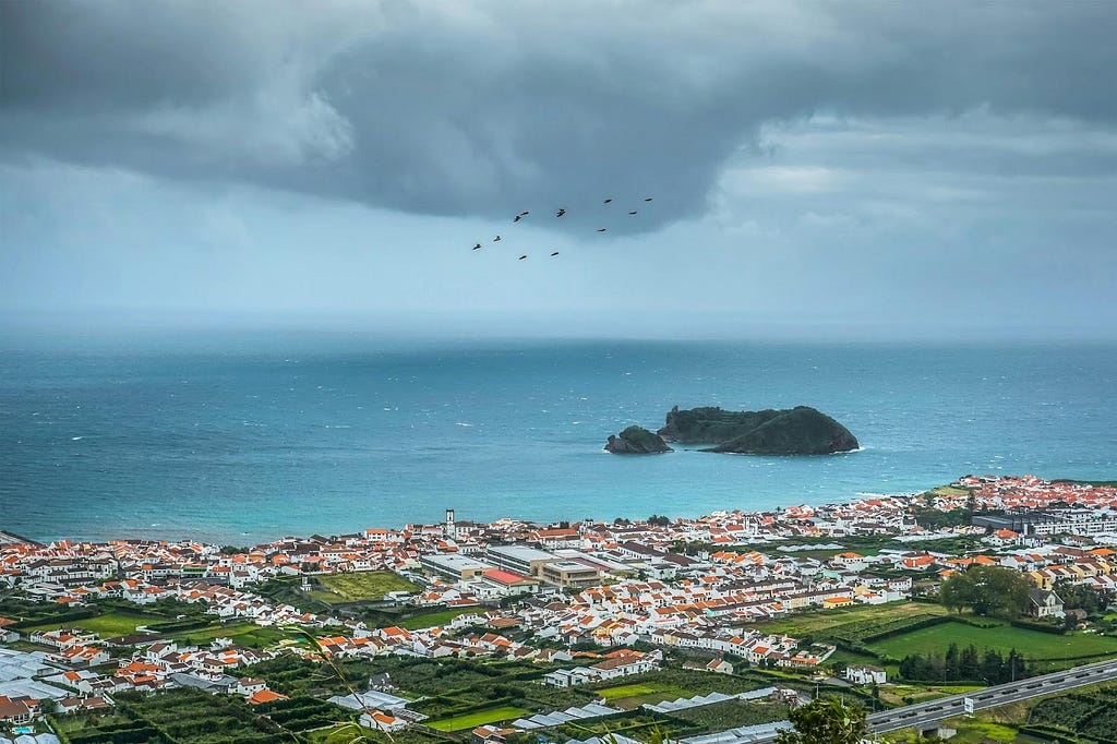 Aerial View of Azores Island