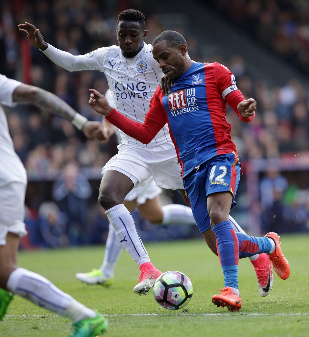 CP v Leicester 15/4/17 Jason Puncheon Photo: ©Neil Everitt 07970 789228