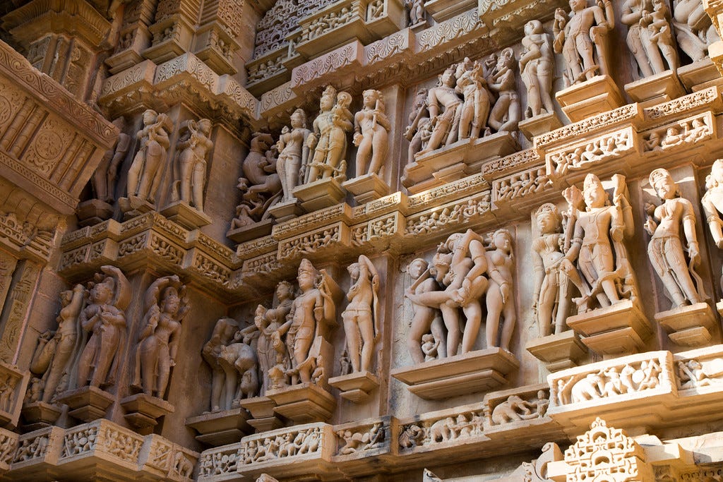 Detail from the Western Group of Temples in Khajuraho, India