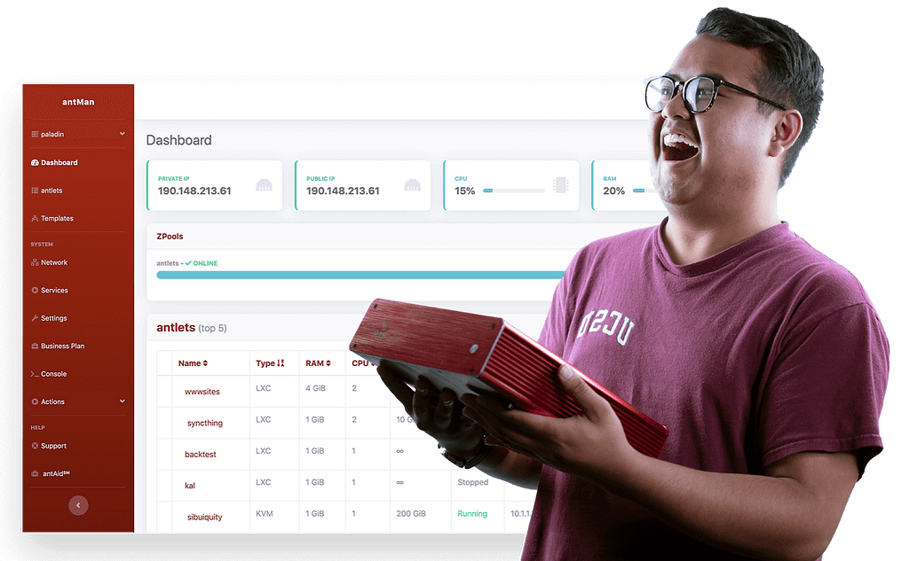 CentOS Virtualization and Bare-Metal Containerization in edgeLinux by antsle