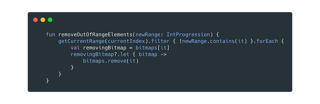 removeOutOfRangeElements method implementation