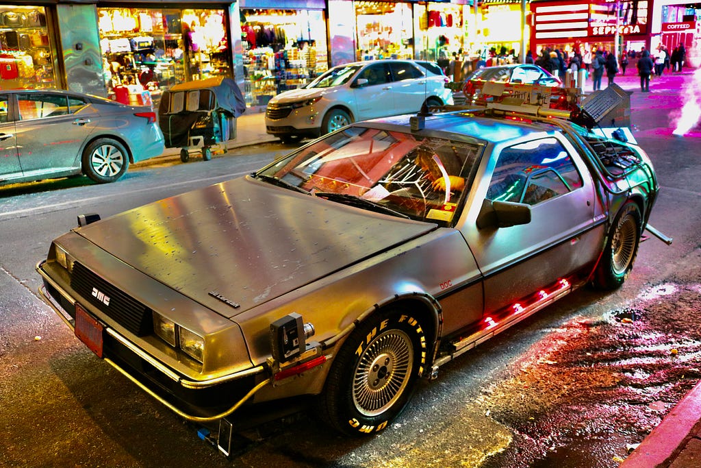 Delorean car from Back to the Future movies