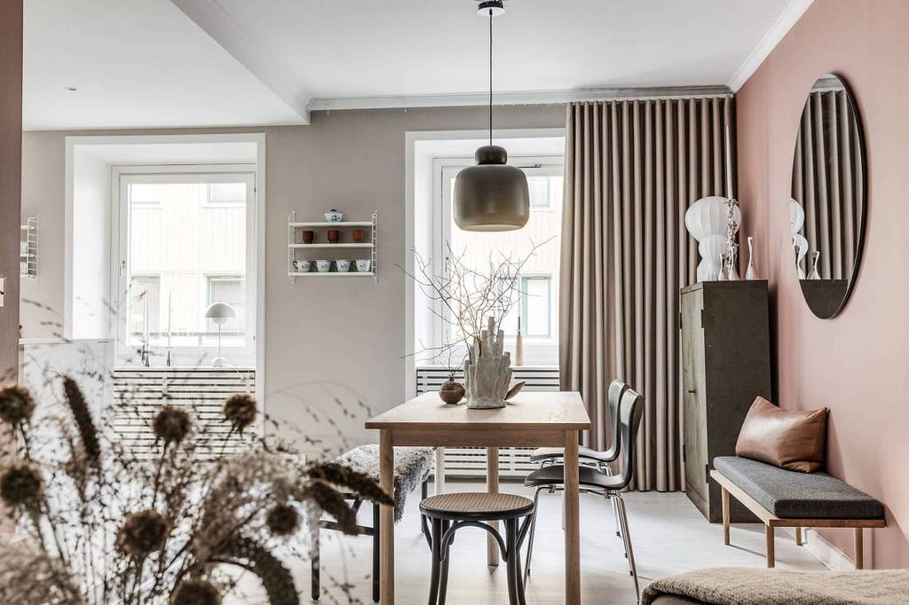 Home in soft pink - via Coco Lapine Design blog