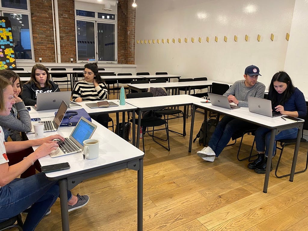 Photo of General Assembly UXD classroom in the San Francisco office