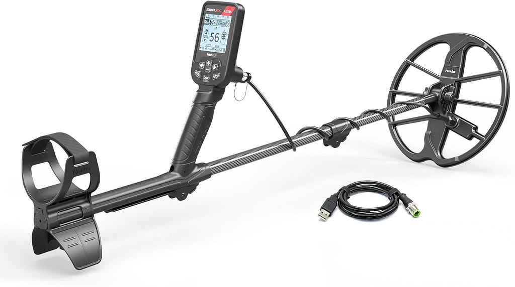 Nokta Simplex Ultra Waterproof Metal Detector with Carbon Fiber Shaft and 11” Search Coil (Metal Detector)