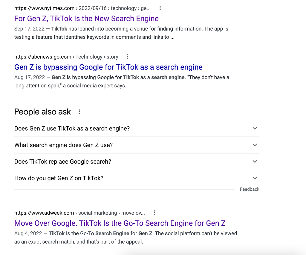 Tiktok As A Search Engine