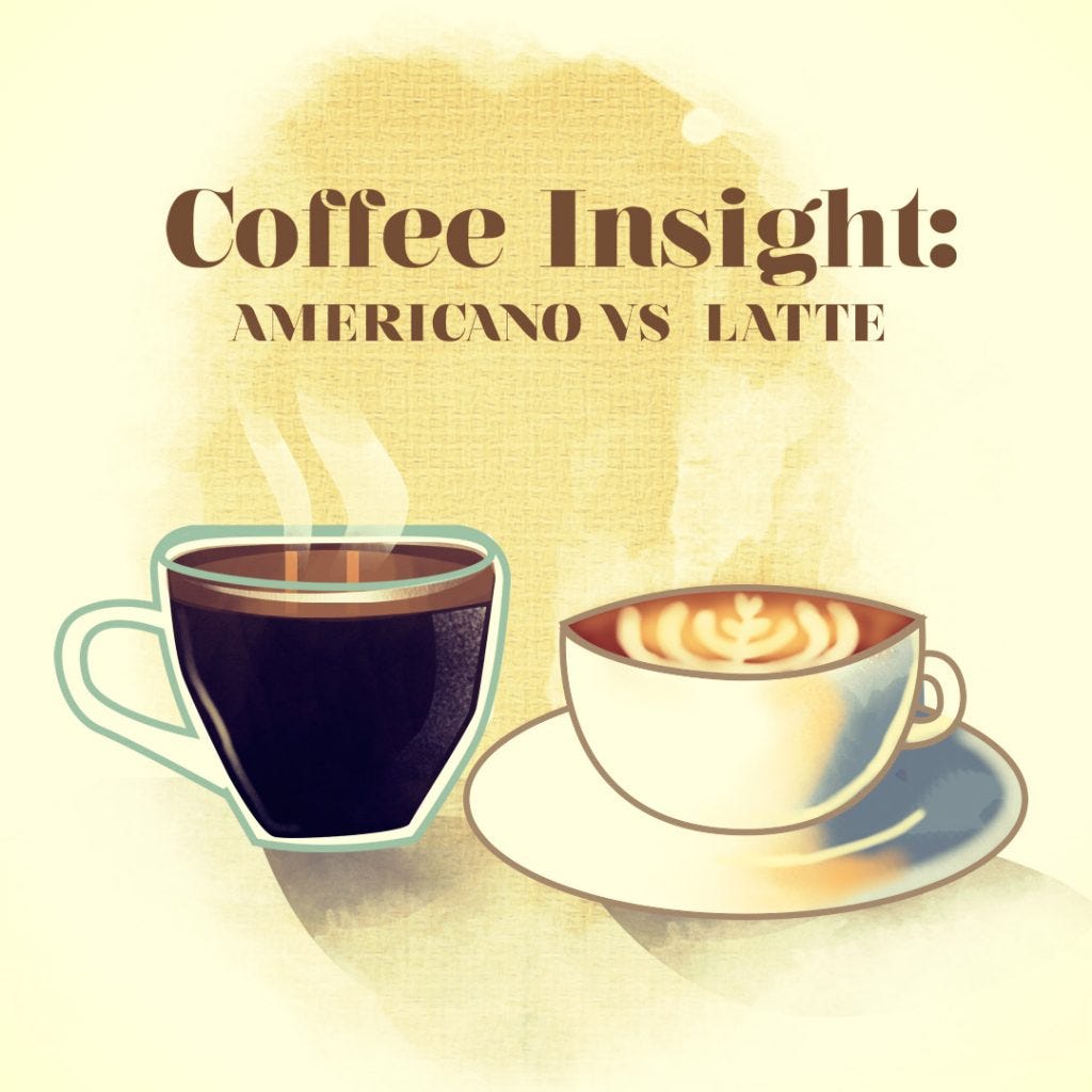 Coffee Insight Americano VS Latte