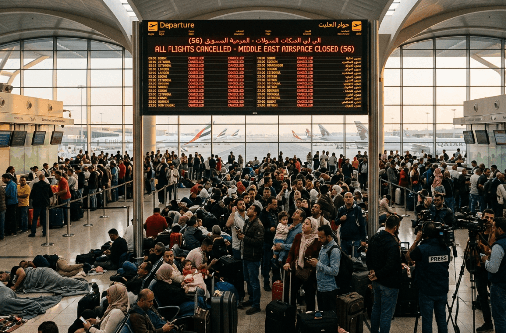 Airspace Closure in Middle East Strands Thousands
