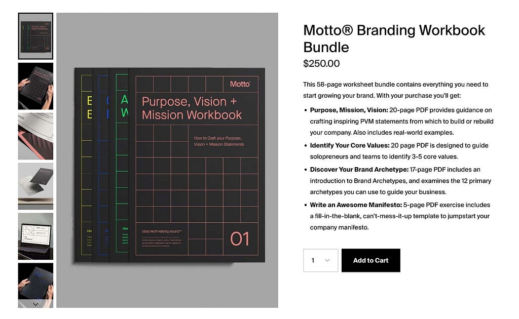 Motto Branding Workbook Bundle