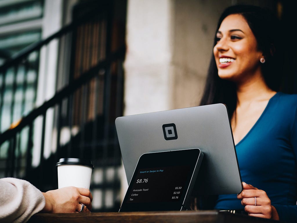 Woman at computer