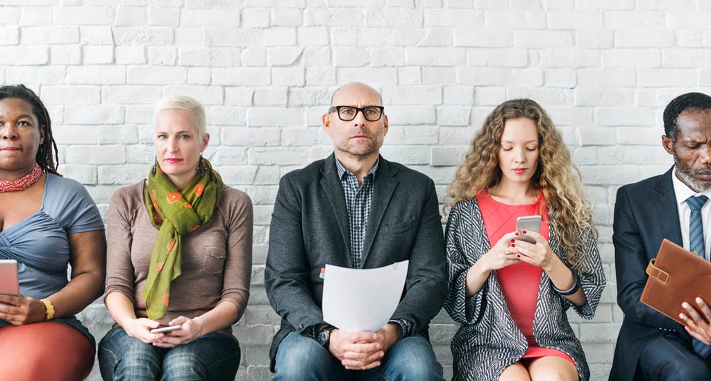 Group of potential employees at interview