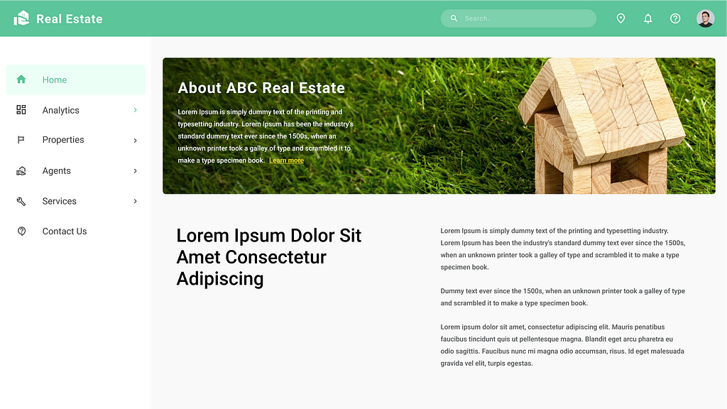 Sample Website of a Real Estate Company