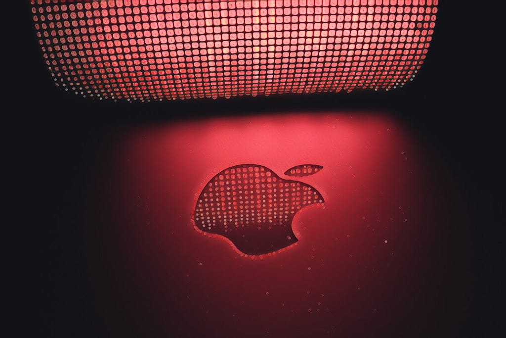 Apple Logo in red