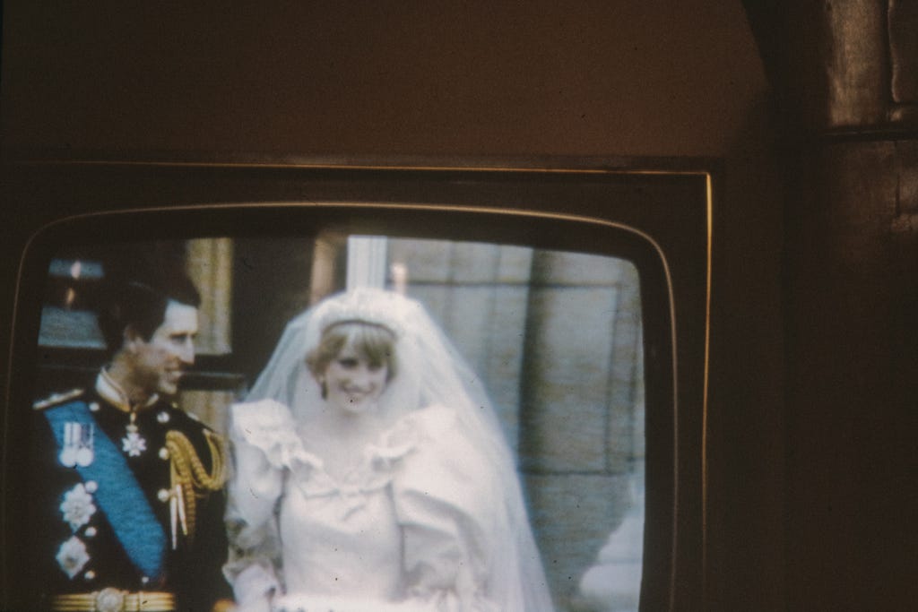The wedding of Diana Spencer and Prince Charles on TV