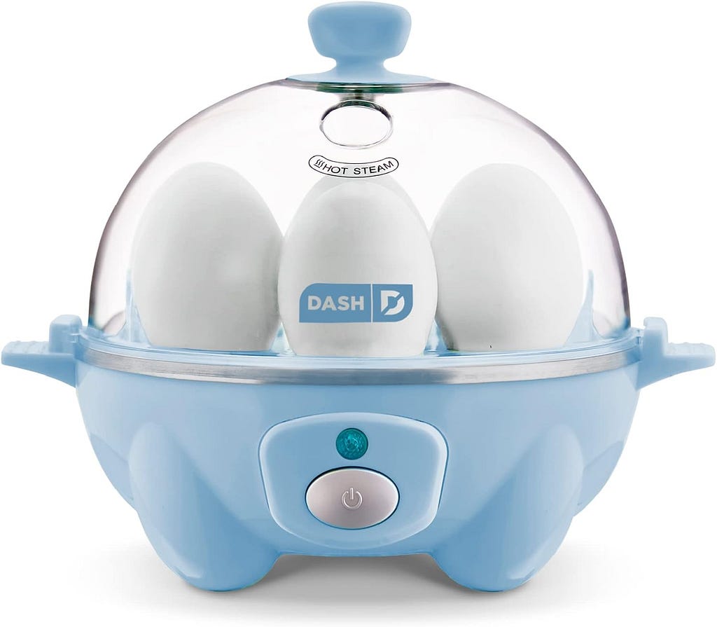 DASH Deluxe Electric Egg Cooker, Red - 12 Capacity, Includes Poaching Tray, Omelet Bowl, Egg Holder Trays  Recipes - U.S. Based Support