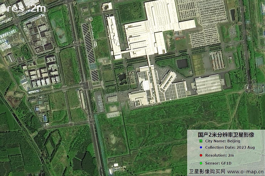 2m satellite images of Beijing City taken by GF1D in 2023