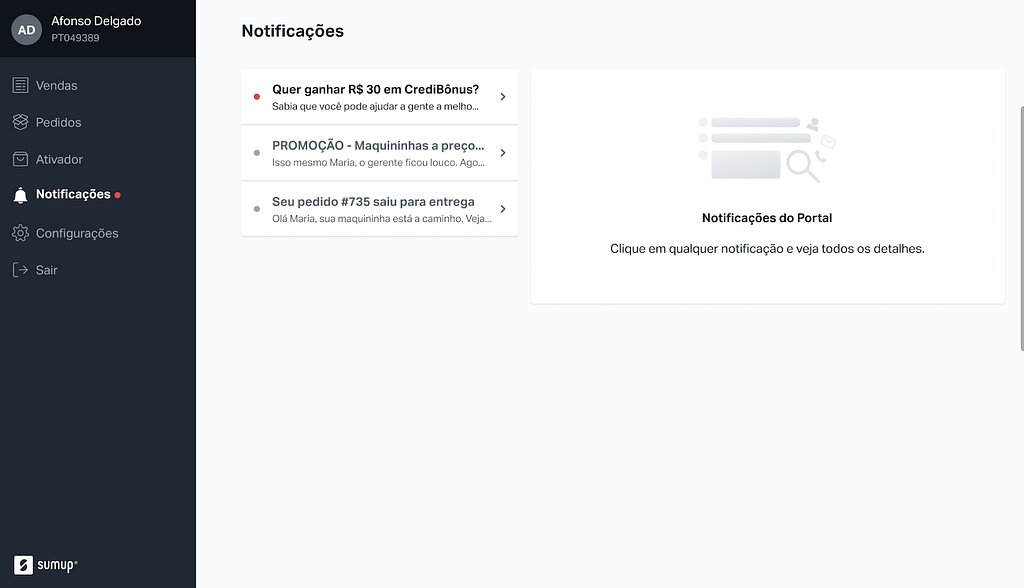 Central de Notificações no Portal dos Consultores