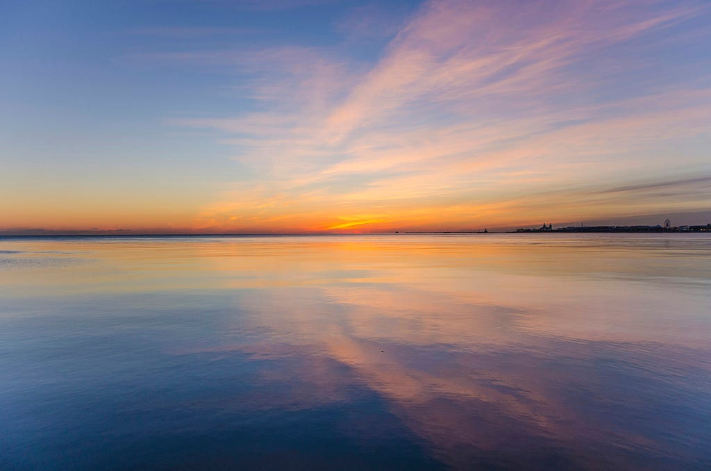 sunrise over water