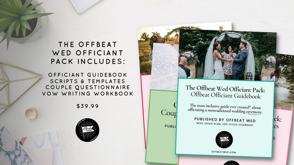 unique wedding ceremony script ideas: wedding officiant how to guide from offbeat wed