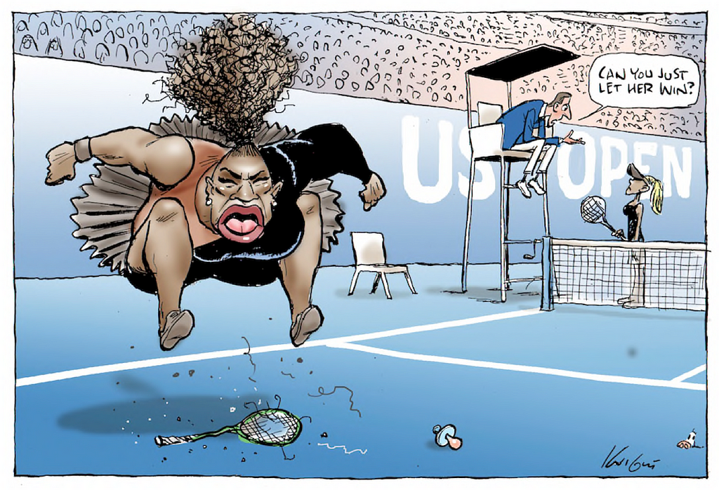 Herald Sun Australia Racist Cartoon of Serena Williams