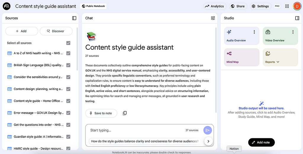 NotebookLM Screenshot