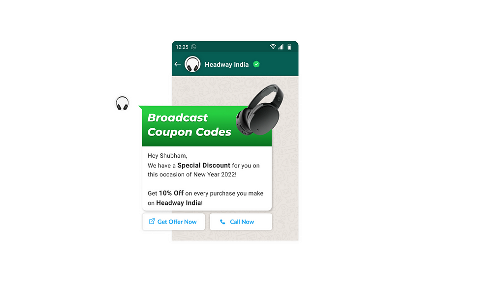 WhatsApp Broadcast Message, Coupon Code