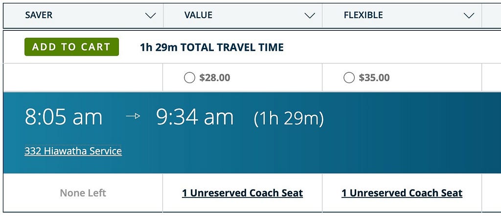 Ticket scheduler for Amtrak