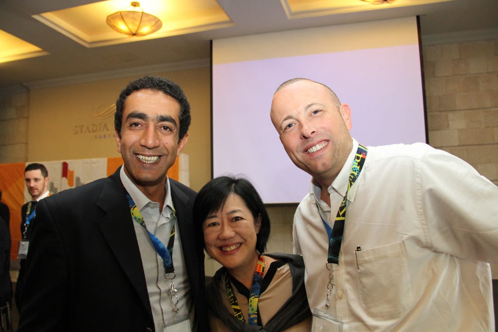 From left to right: Tarek Zidan, Yumiko Kinoshita and Stuart Birkwood