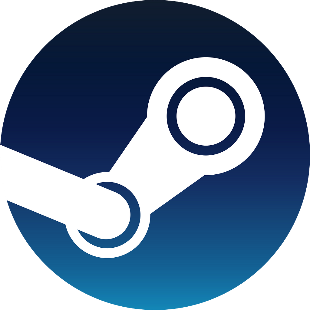 the logo of the digital distribution platform Steam