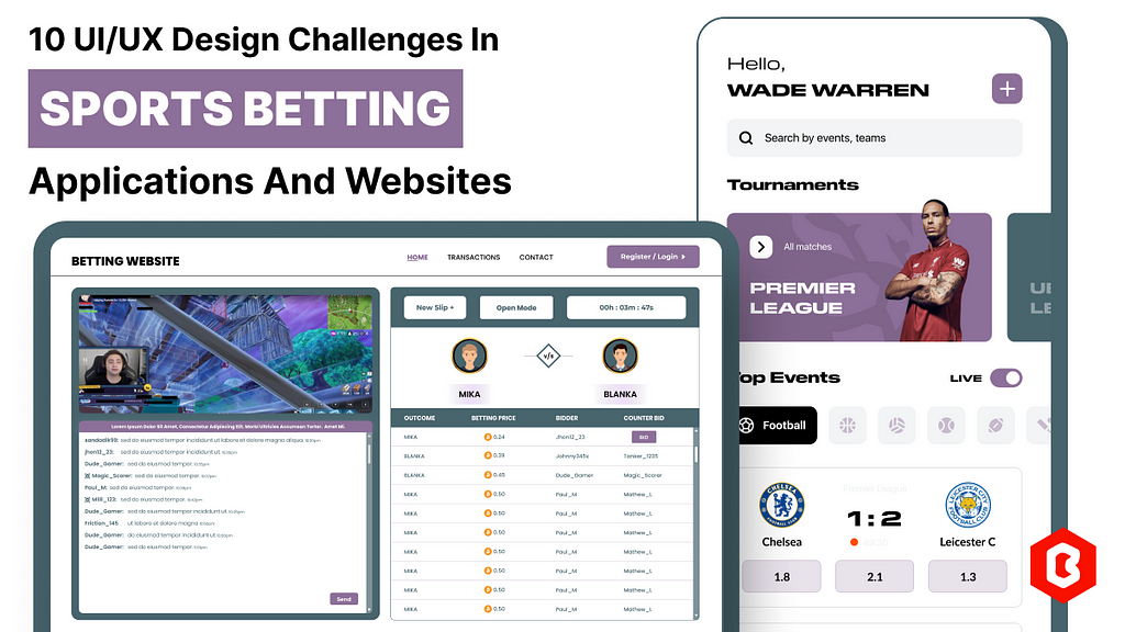 UI and UX design challenges in sports betting apps and websites
