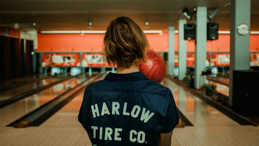 Somebody lining up to bowl.