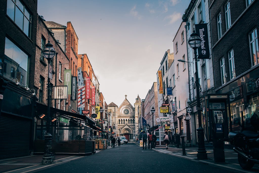 Picture of Ann Street in Dublin, Ireland