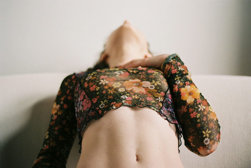 The beautiful abdomen of a woman
